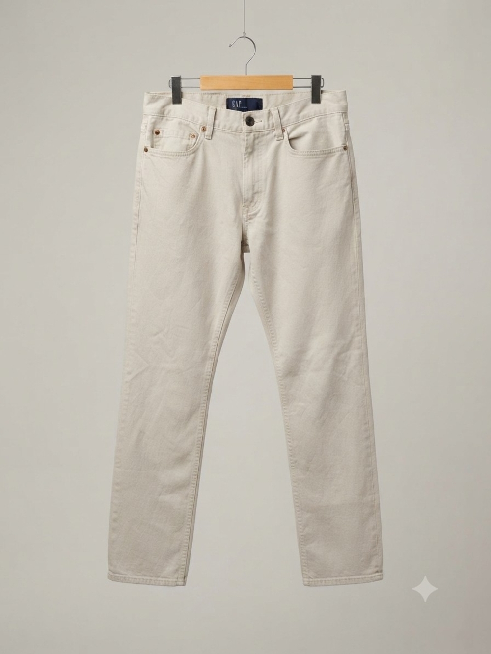 GAP Cream High-Rise Straight Trousers